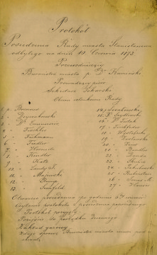 Протокол засідання міської ради Станіславова від 10 червня 1873 р. про створення газового заводу